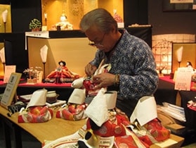 石川潤平 木目込み人形実演